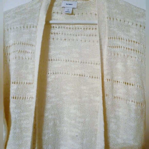 Old Navy Women's Cream Knit Tassel Cardigan NWOT Size Large - Picture 5 of 5